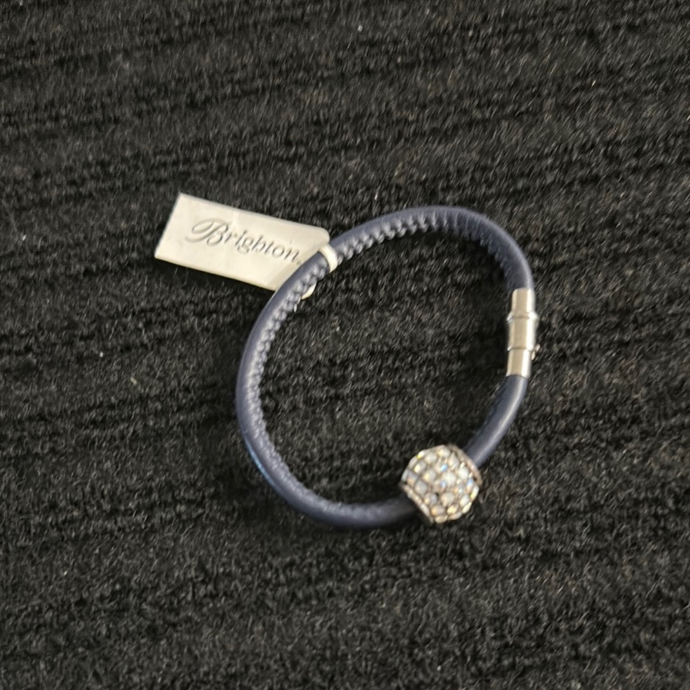 Retired Brighton Navy Bracelet with Silver Accents